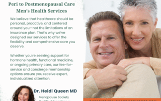 We believe that healthcare should be personal, proactive, and centered around you—not the limitations of an insurance plan. That’s why we’ve designed our services to offer the flexibility and comprehensive care you deserve. Whether you’re seeking support for hormone health, functional medicine, or ongoing primary care, our fee-for-service and concierge membership options ensure you receive expert, individualized attention.
