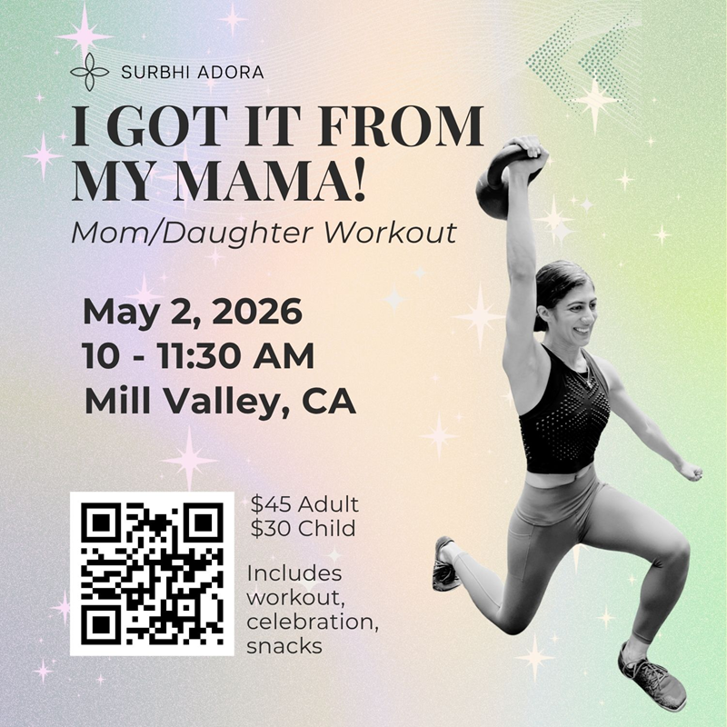​I Got It From My Mama is a 90-minute outdoor strength session + celebration for moms and daughters to train together.